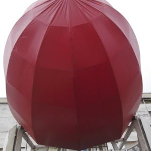Red PVC membrane